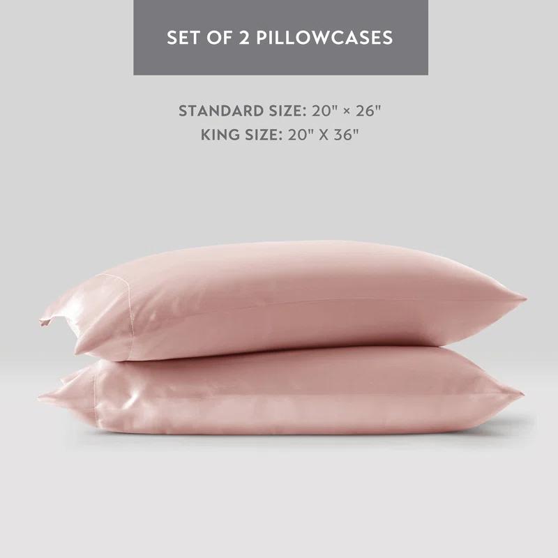 Madison Park Essentials Satin Luxury 2PC Pillowcases (Set of 2)