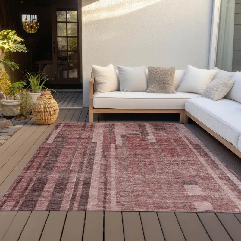 Machine Washable Indoor/Outdoor Chayden ACN1063 Paprika Rug