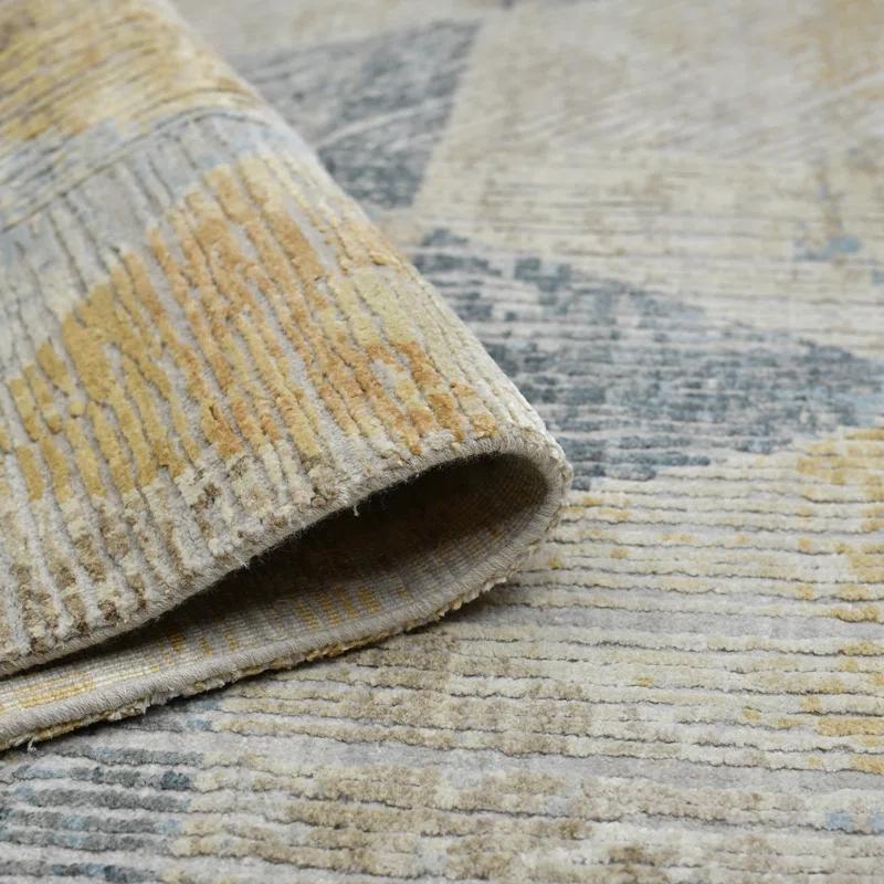 AMER Rugs Majestic Voilie Hand-Knotted Wool/Silk Area Rug in Ivory