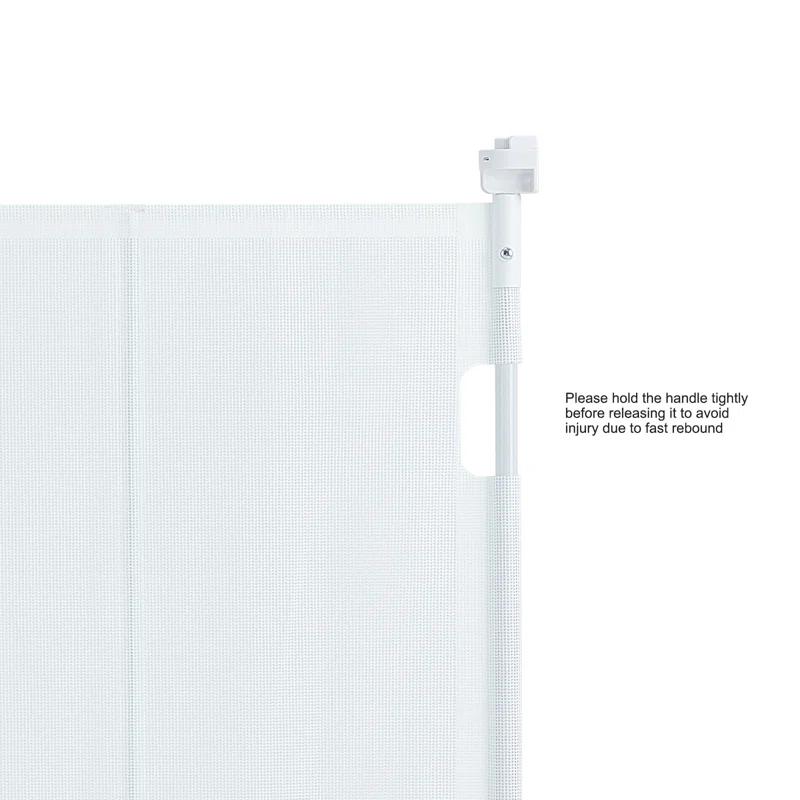 VEVOR VEVOR Retractable Gate Black Plastic Wall Mounted Pet Gate