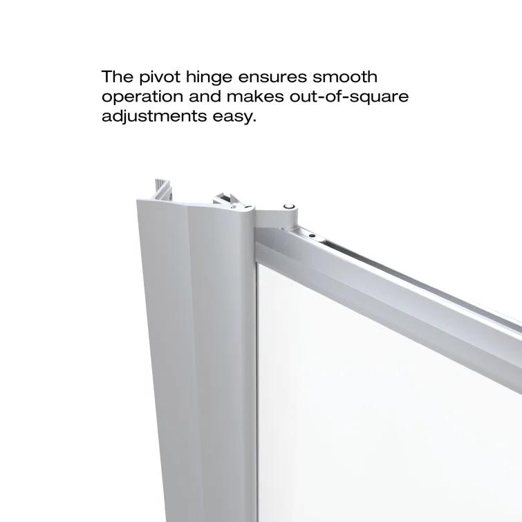 Basco Sopora 31.13" W x 67" H Pivot Framed Shower Door SOPN00A3267XPBN