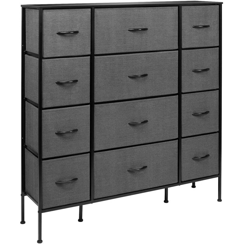 Sorbus Sorbus 12 Drawers Dresser with Steel Frame and Wood Top