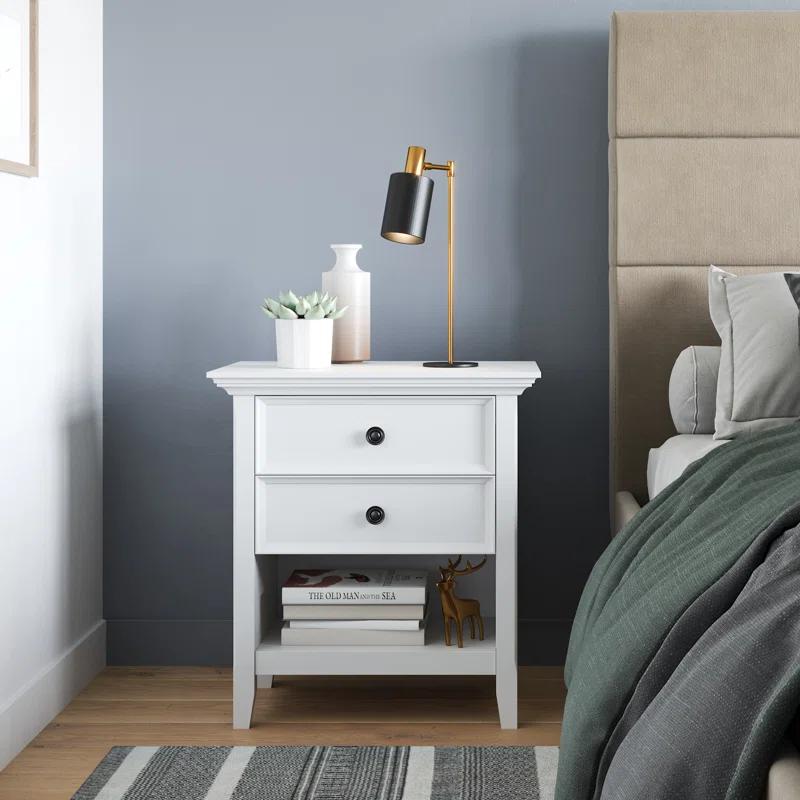 Simpli Home Amherst 24'' W Solid Wood Nightstand