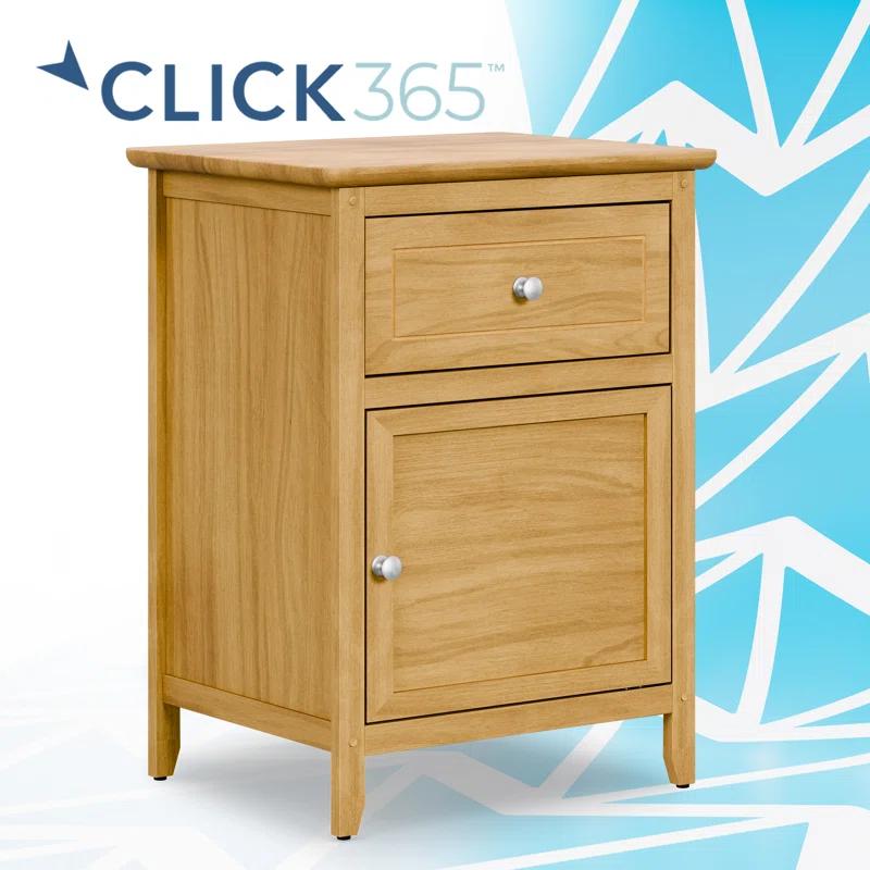 Click Decor ClickDecor Alcott Side Table with Single Drawer and Storage Cabinet