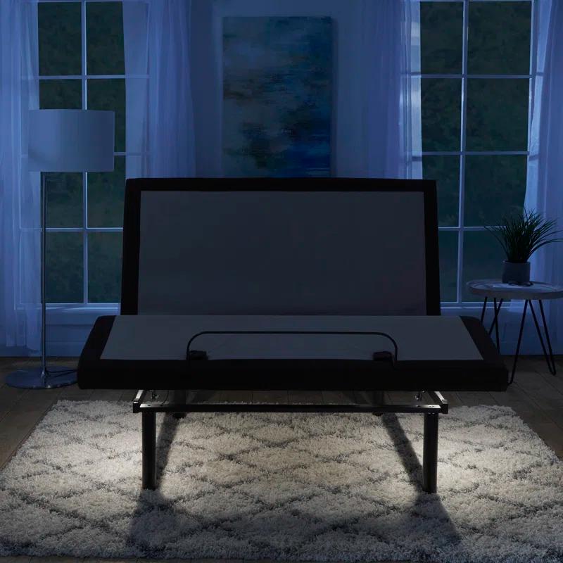 Clara Clark Clara Clark Massaging Zero Gravity, Zero Clearance Adjustable Bed with Wireless Remote, USB Ports & LED Lights