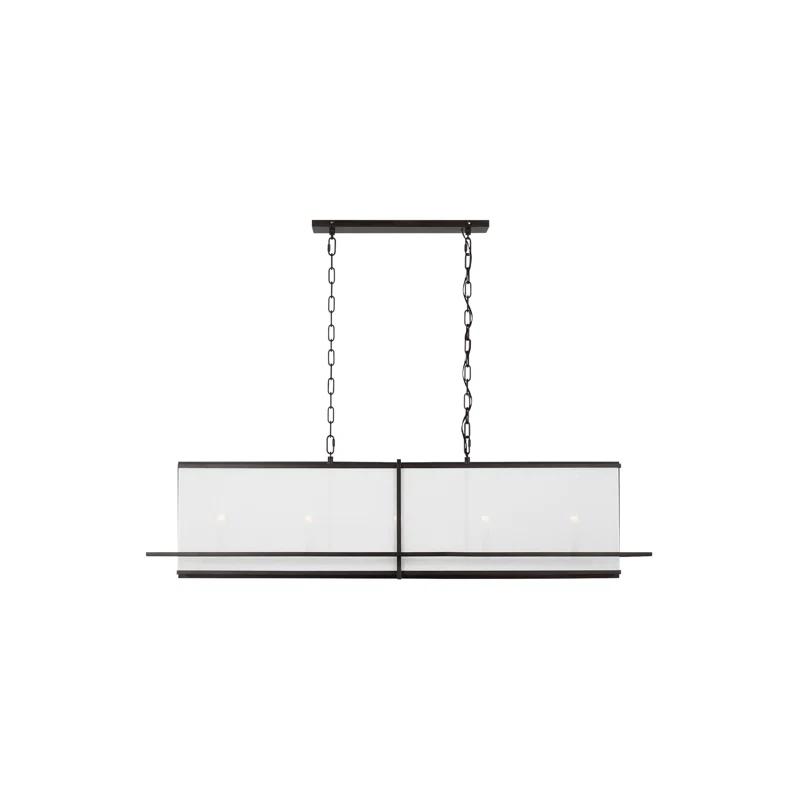 Orren Ellis Elden 5 - Light Dimmable Lantern Square / Rectangle Chandelier