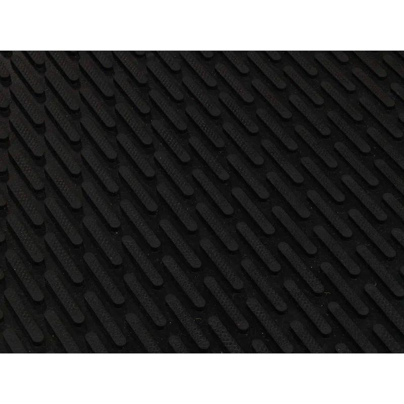 Ottomanson Easy clean, Waterproof Non-Slip Indoor/Outdoor Rubber Doormat, Black