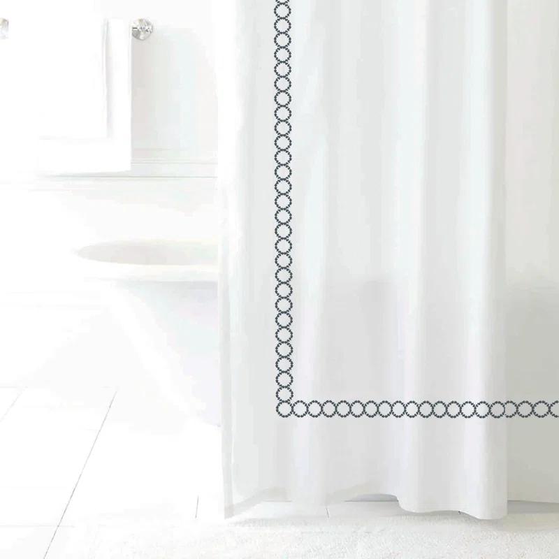 CLEAN DESIGN HOME Clean Design Home x Martex Savoy 400 Thread Count Single Shower Curtain