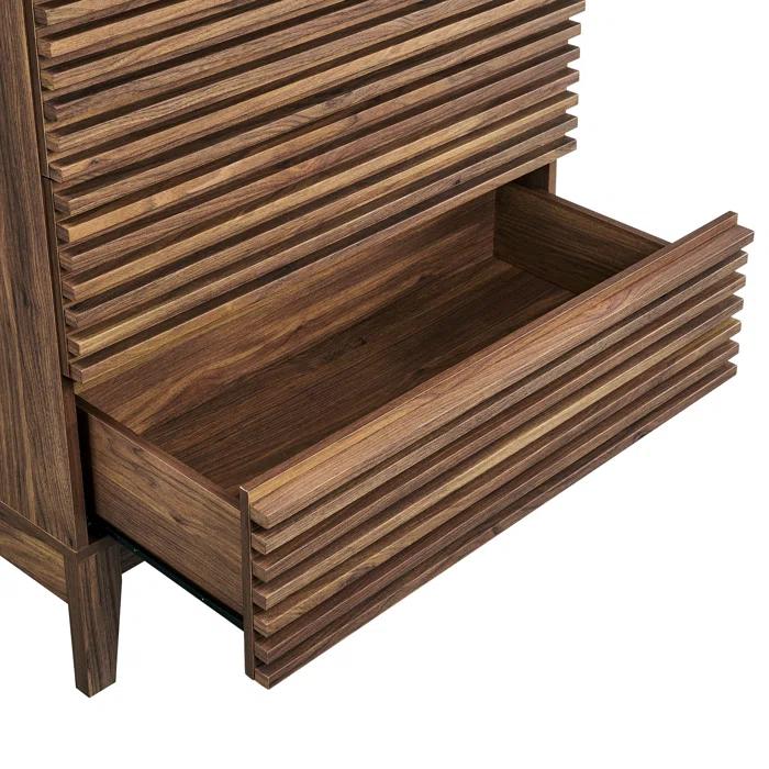 Modway Render 4-Drawer Chest In Walnut | Wayfair