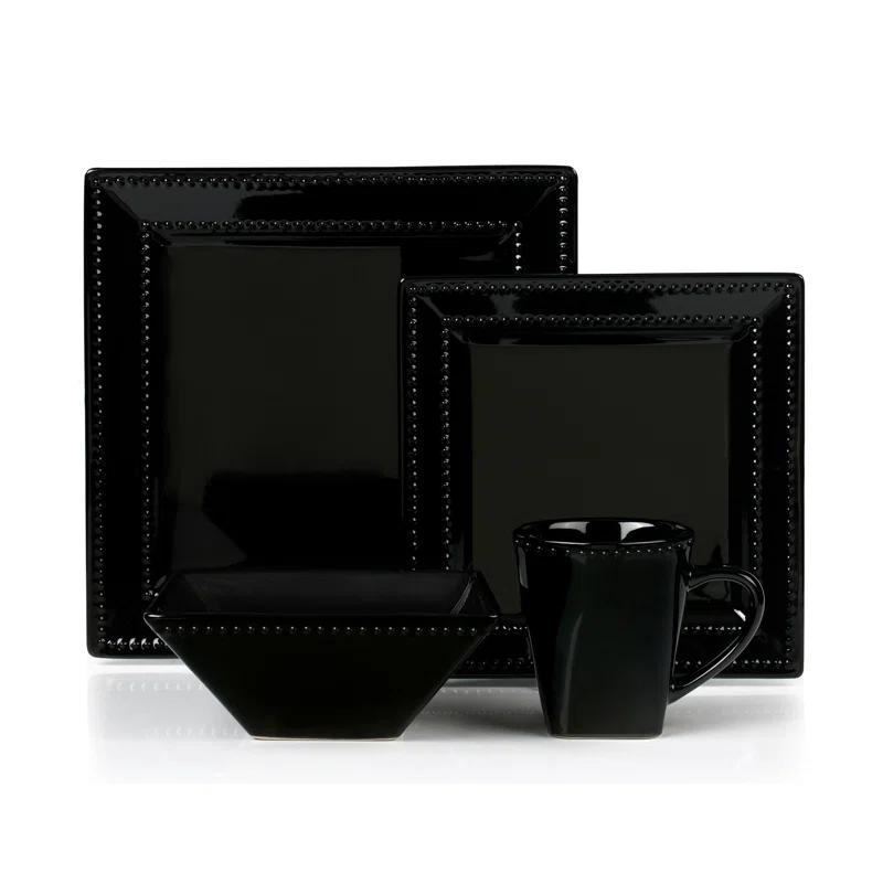 Lorren Home Trends 16 Piece Stoneware Dinnerware Set - Service for 4