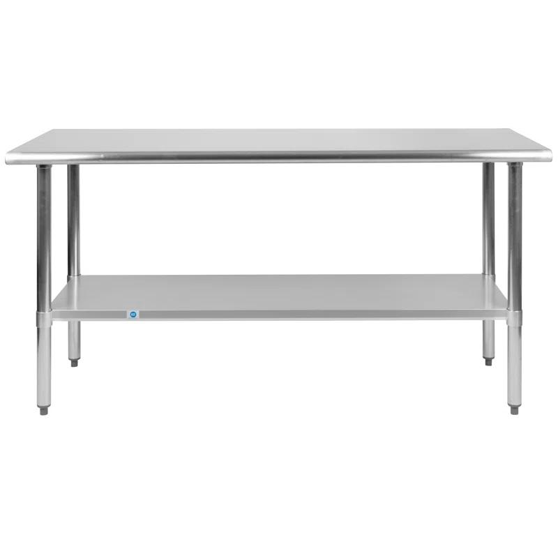 Flash Furniture Woodford NSF Certified Stainless Steel Prep and Work Table with Undershelf