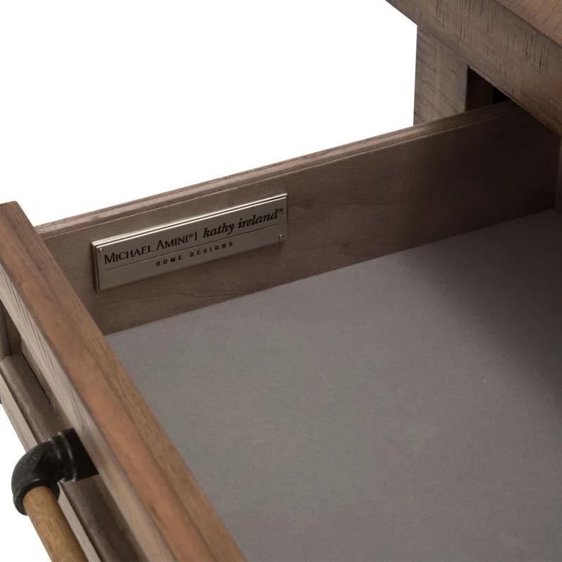 Michael Amini / Kathy Ireland Home Designs Crossings End Table with Storage