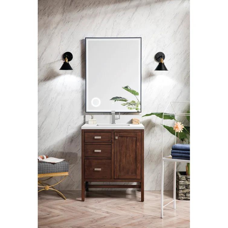 James Martin Vanities Addison 30'' Single Bathroom Vanity with Engineered Quartz Top