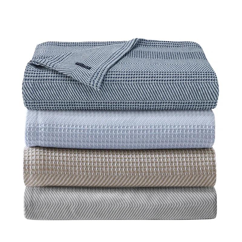 Nautica Nautica Chevron Stripe Cotton Blanket