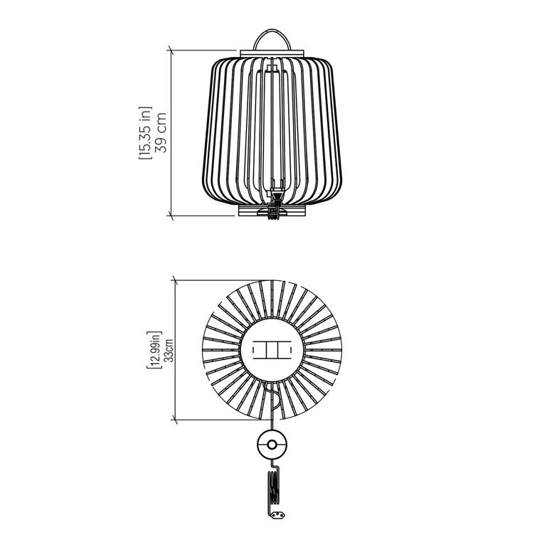 Accord Lighting Stecche Di Legno Wood Desk Lamp
