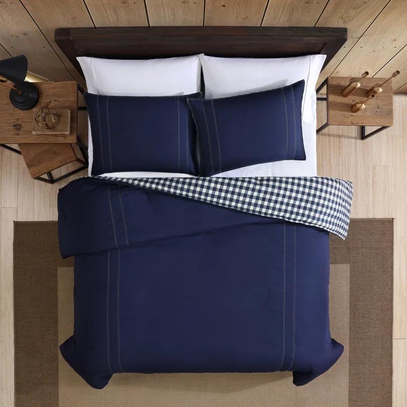 Eddie Bauer Eddie Bauer Kingston Navy Cotton Reversible Comforter Set