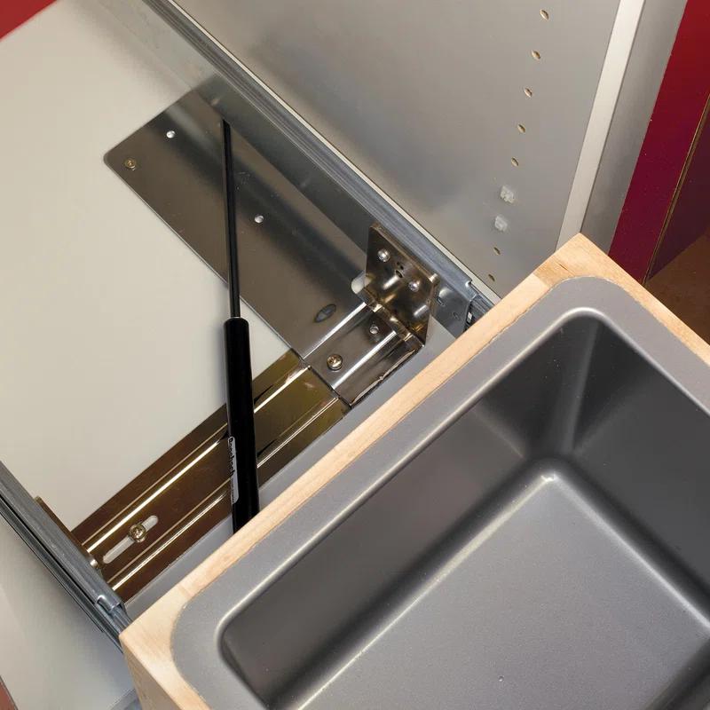 Rev-A-Shelf Rev-A-Shelf Double Pull Out Bottom Mount Trash Can, Gray