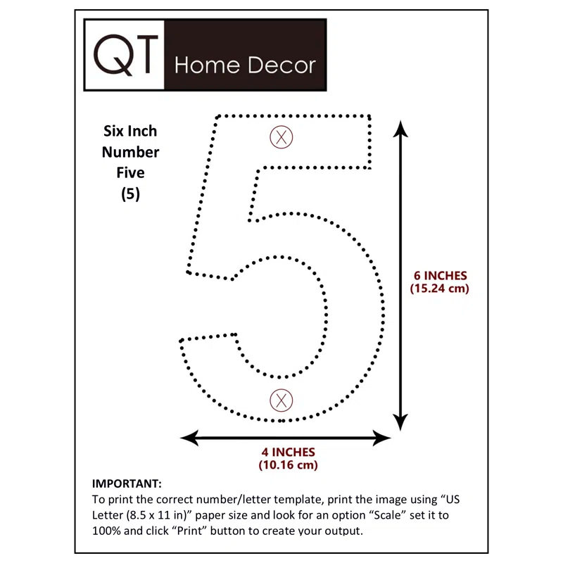 Barton Barton 6-Inch Floating Mount Steel House Number for Address Sign (Black)