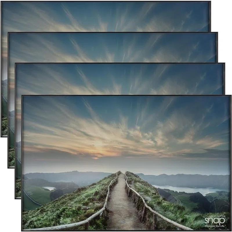 Snap 11" x 17" Black Poster Picture Frame - 4 Frames