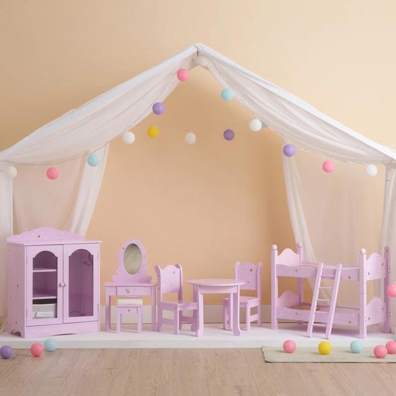 Olivia's Little World Olivia's Little World Twinkle Stars Princess Doll Closet with 3 Hangers