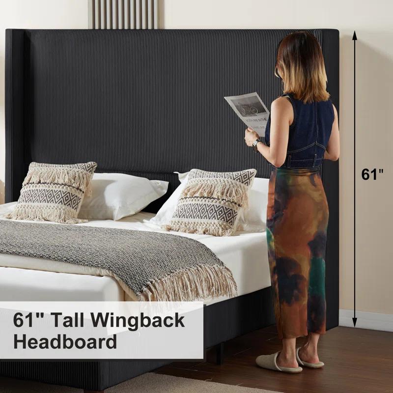 Willa Arlo™ Interiors Dunwoody Upholstered Wingback Platform Bed