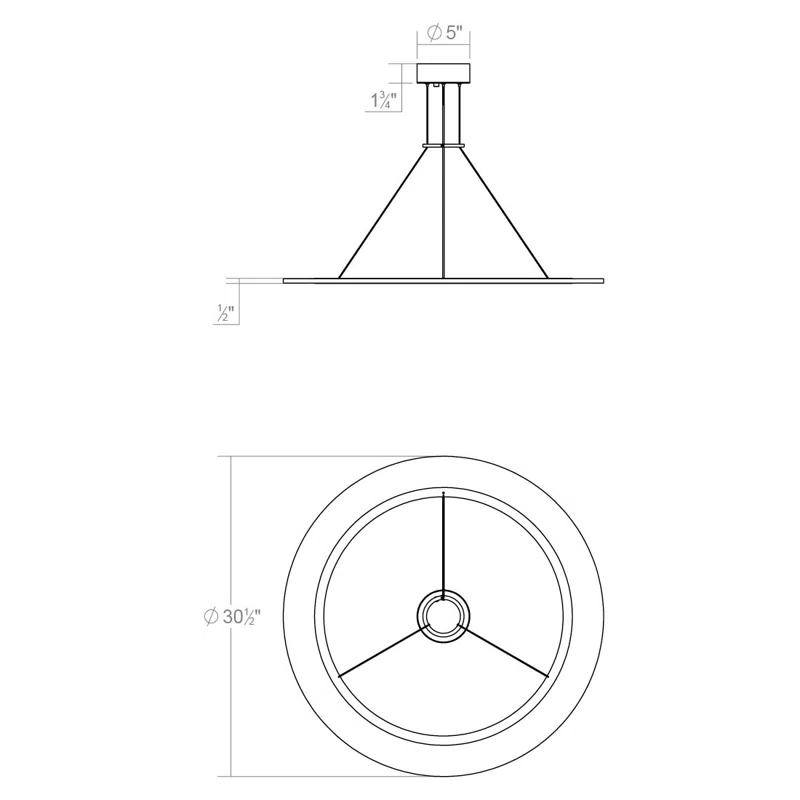 Arctic Rings 1 - Light LED Unique/Statement Pendant