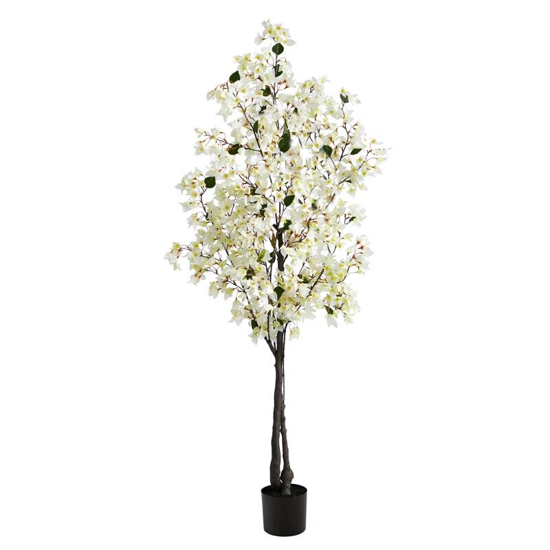 Primrue Faux Flowering Tree in Planter