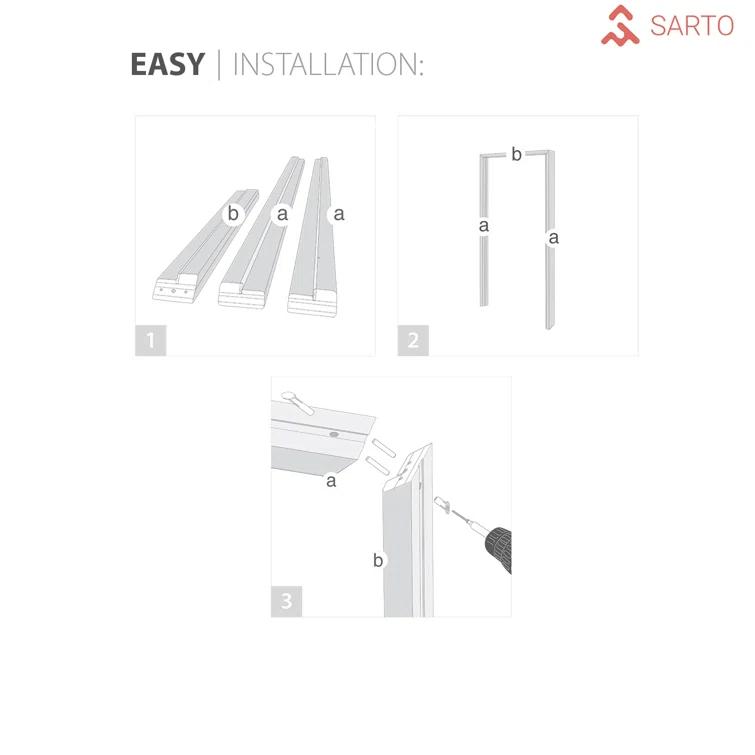 SARTODOORS Planum Solid + Manufactured Wood Paneled French Doors