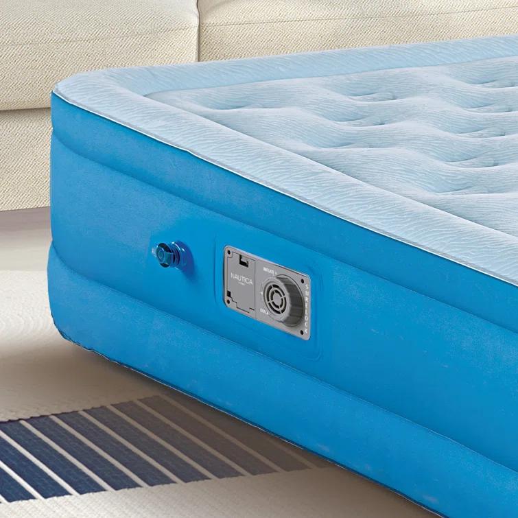 Nautica Nautica SupportAire Inflatable Air Mattress with Anti-Leak Built-in Pump, Puncture Resistant Vinyl