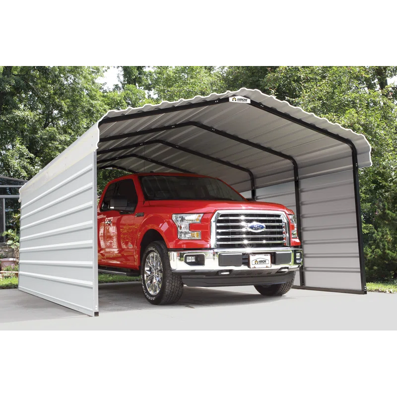 Arrow Arrow Steel Carport with 2 Side Wall Kits, 12x20x07