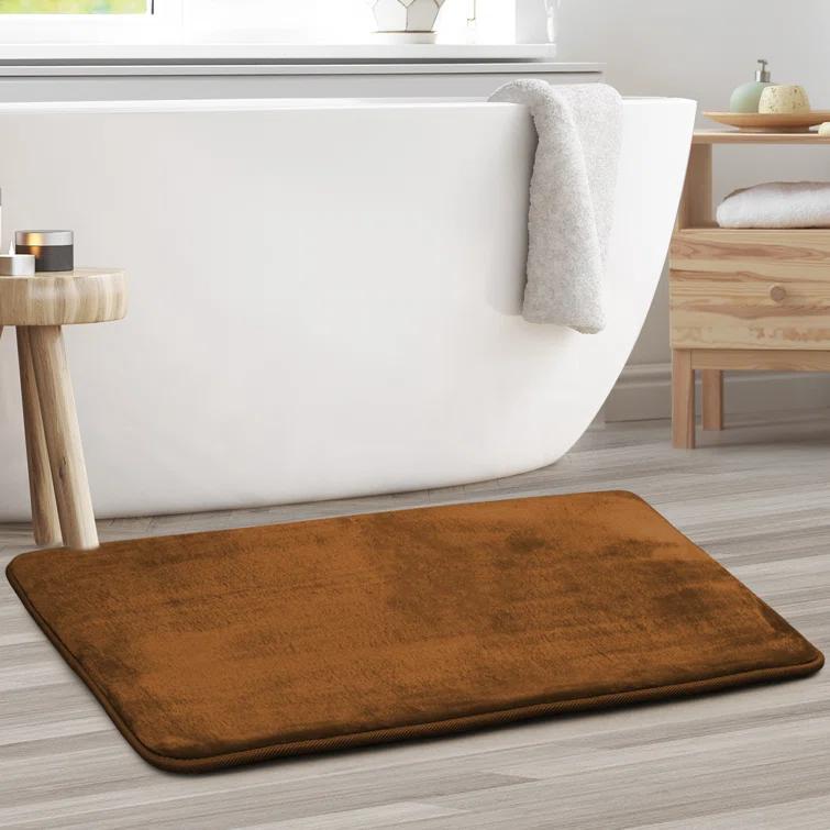 Clara Clark Ultra Soft and Absorbent Memory Foam Bath Rug Set with Non-Slip Backing