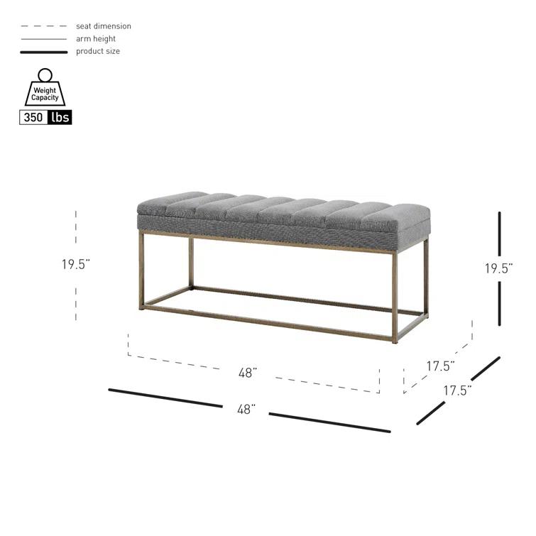 Everly Quinn Georgenia Polyester Upholstered Bench