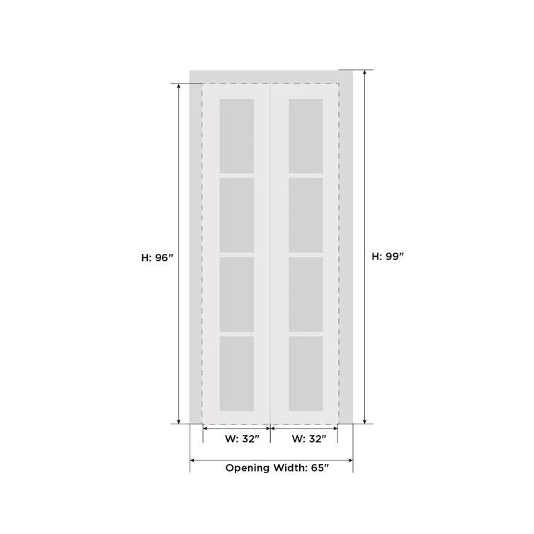 SARTODOORS 2666 Solid + Manufactured Wood Paneled Bi-Fold Door