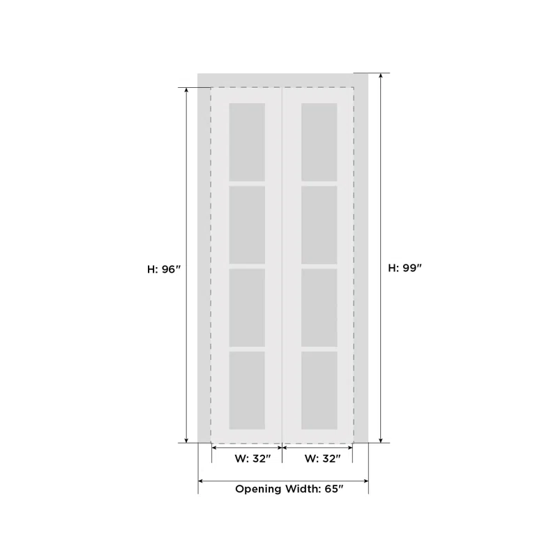 SARTODOORS 2666 Solid + Manufactured Wood Paneled Bi-Fold Door