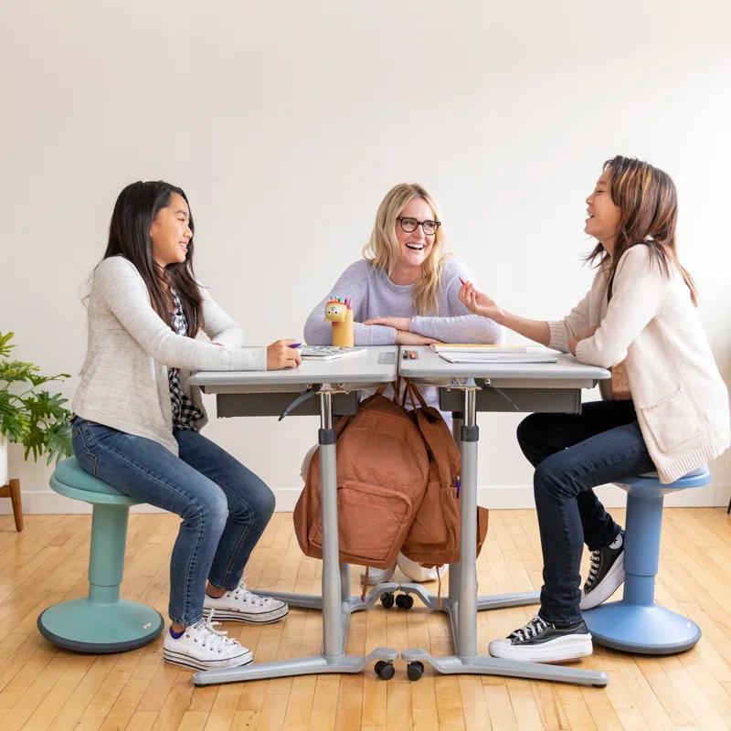 ECR4Kids ECR4Kids Sitwell Wobble Stool with Cushion, Adjustable Height, Active Seating