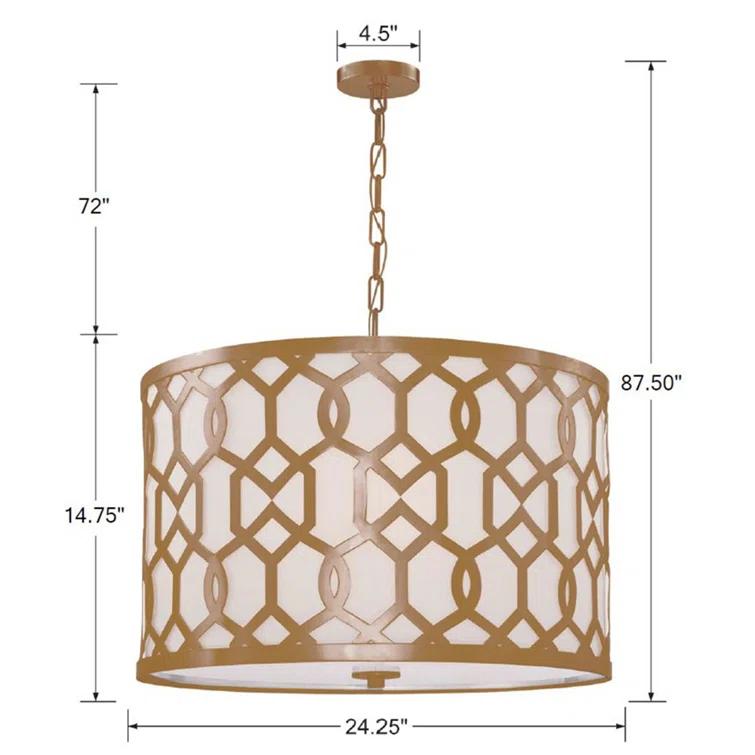 Crystorama Lighting Jennings 5 - Light Pendant in  Aged Brass