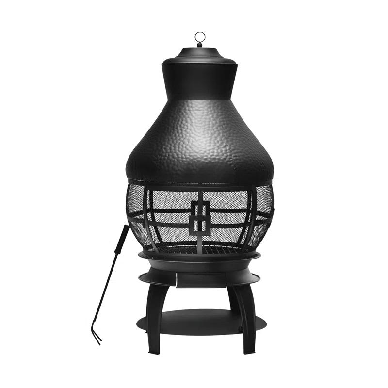 Heatmaxx Round Cast Iron Wood Burning Smokeless Chimnea
