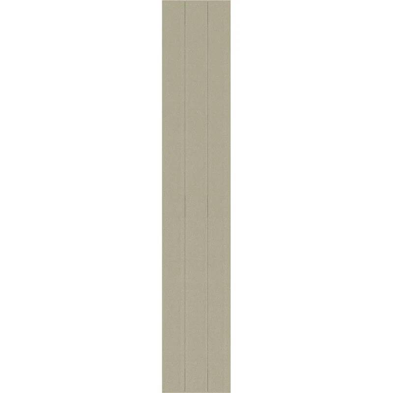 Ekena Millwork Timberthane Faux Rustic Joined Board-n-Batten Faux Wood Shutters w/End Batten