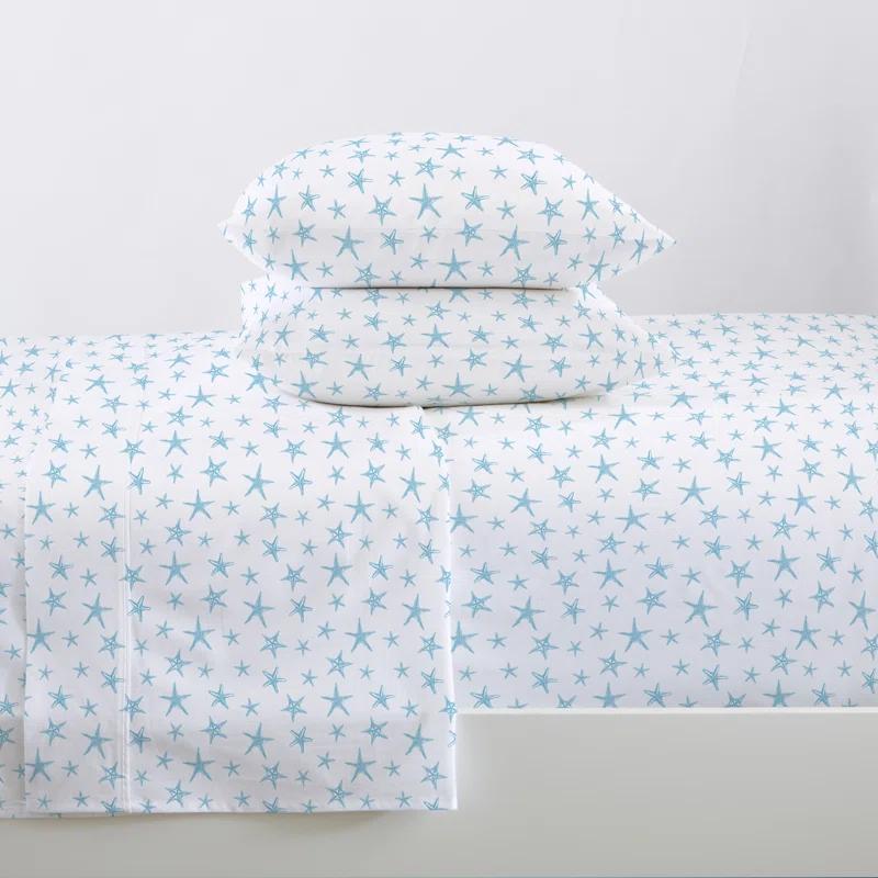 FreshFolds Ultra Soft Coastal Printed Microfiber Sheet Set