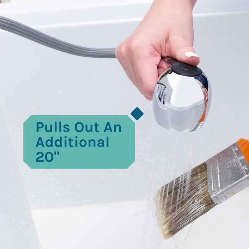 Utility-Sink 012 USFCT10CP Dual-Handle ABS Plastic Pull-Out Faucet