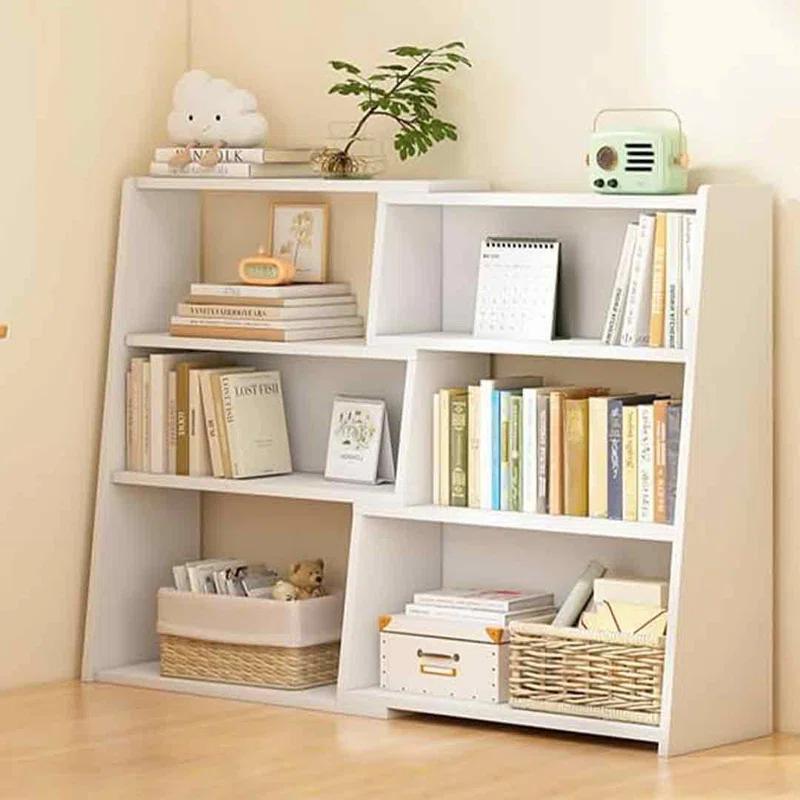 Latitude Run® Wooden Extendable Shelf Bookcase - 3-Tier Ladder Low Short Bookshelf For Small Space Or Corner