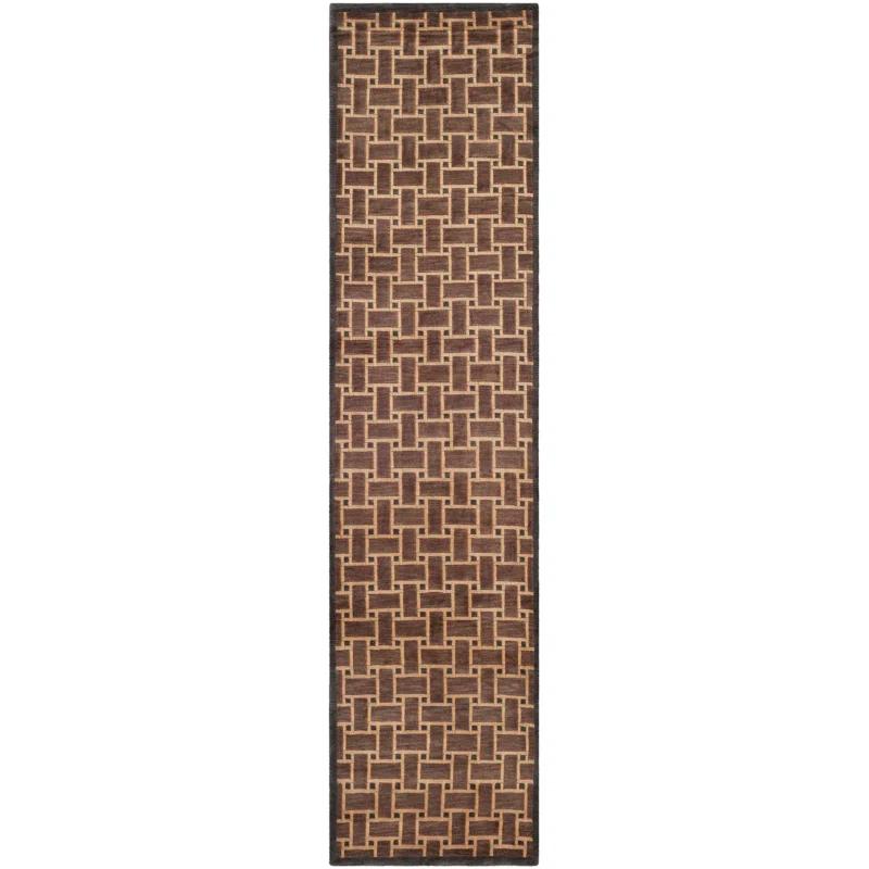 Safavieh Tibetan Hand Knotted Wool Pile Geometric Rug