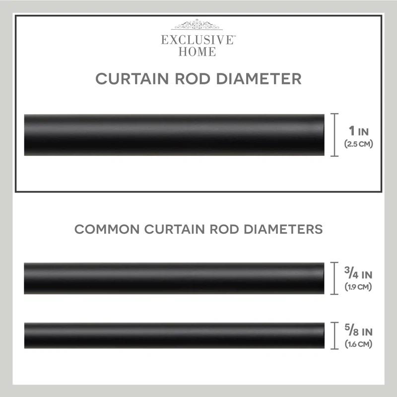 Amalgamated Textiles Adjustable Single Curtain Rod