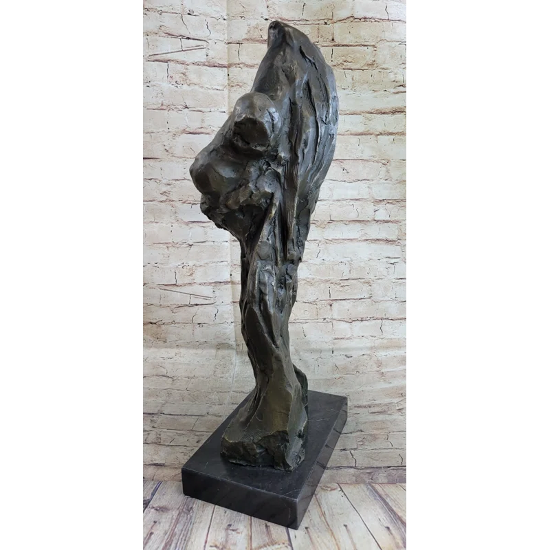 Red Barrel Studio® Tebbo Bronze Statue Figure Abstract Dancer Art Deco Modern Art Bronze Sculpture Deco