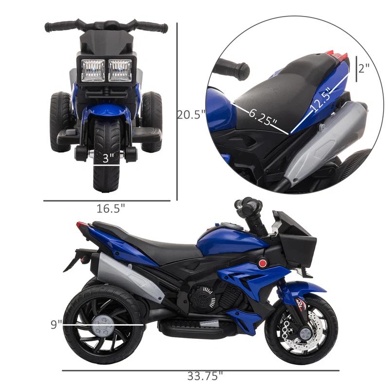 Aosom Aosom 6 Volt 1 Seater Motorcycles Battery Powered Ride On