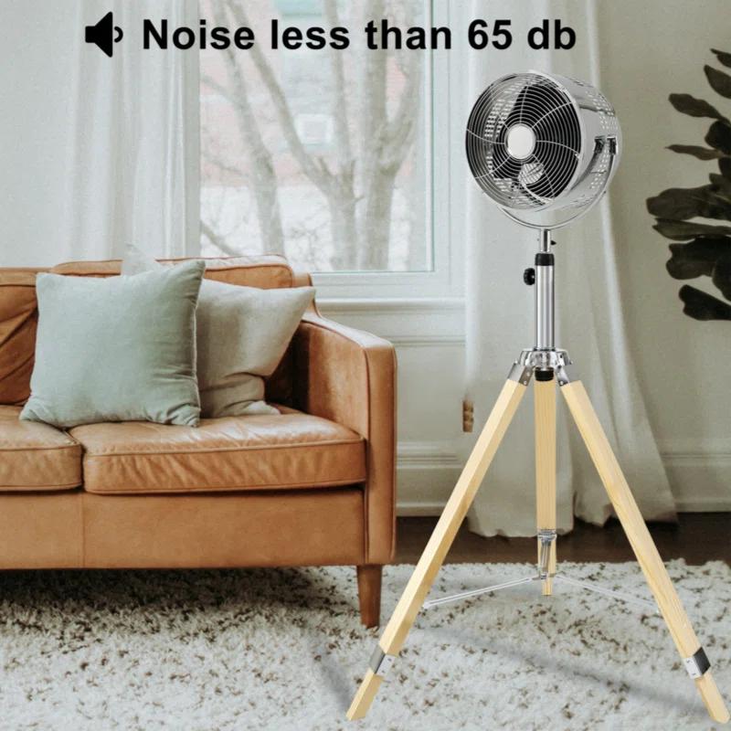 17 Stories Simple Deluxe Tripod Pedestal Fan, 3 Speed Adjustment, Multiple Wide Angle Standing Fan, Suitable For Bedroom, Living Room And Office, Silver-10 Inch, 10 Inch