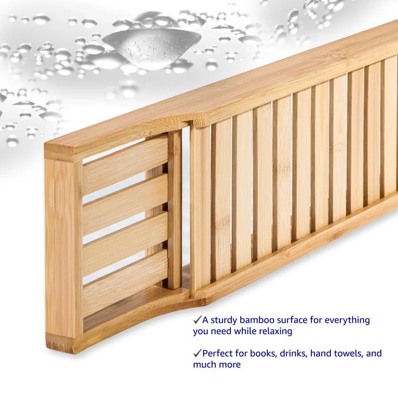 Freestanding Bamboo Bath Caddy