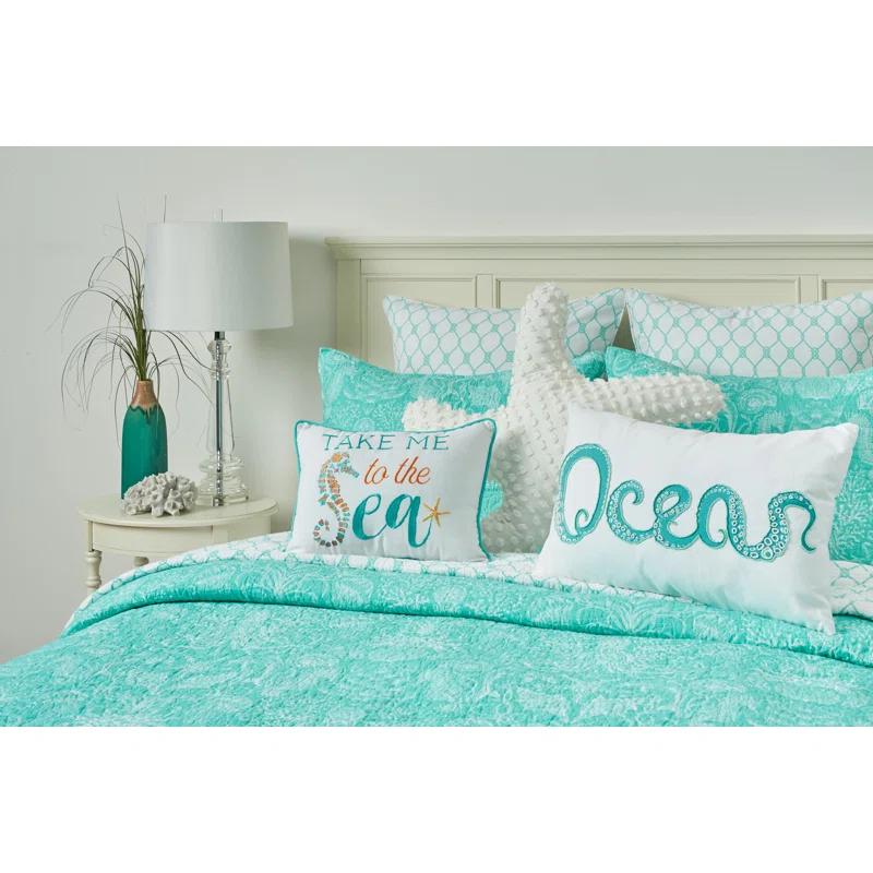 C&F Home Octi Ocean Beaded Throw Pillow