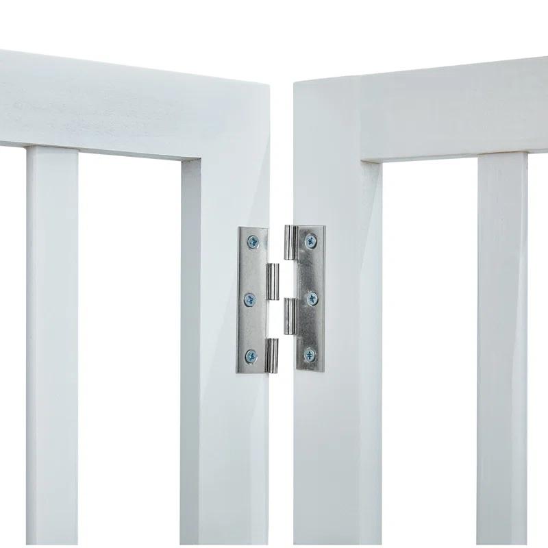 VEVOR Solid Wood Free Standing Pet Gate With Door