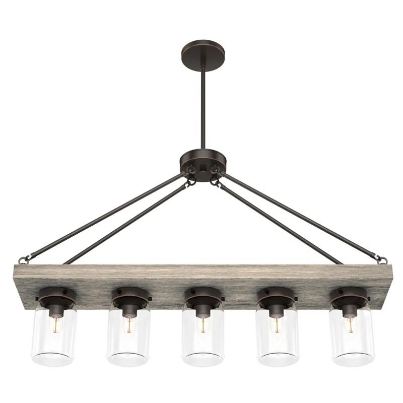 Hunter Fan Devon Park 5 - Light Kitchen Island Linear Pendant